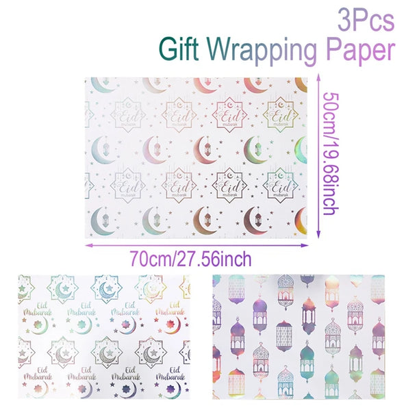 Eid Mubarak Gift Wrapping Paper Ramadan Decoration