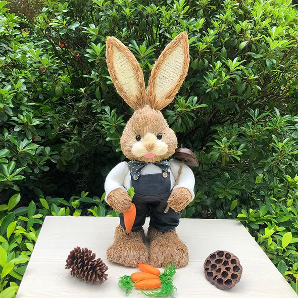 1/2PCS Height 35cm Easter Cute Straw Bunny