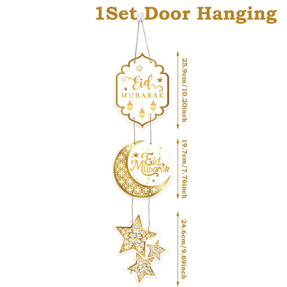 Eid Mubarak Moon Star Door Hanging Ramadan Kareem