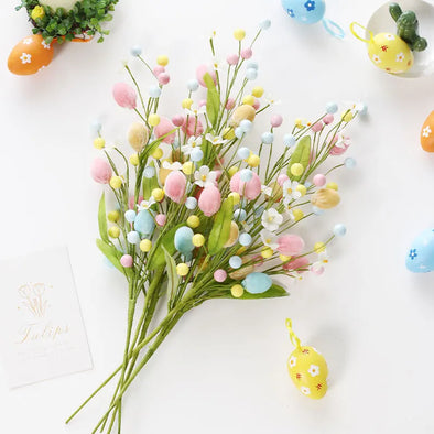 Easter Eggs Tree Branch Easter Fake Plant DIY Bouquets