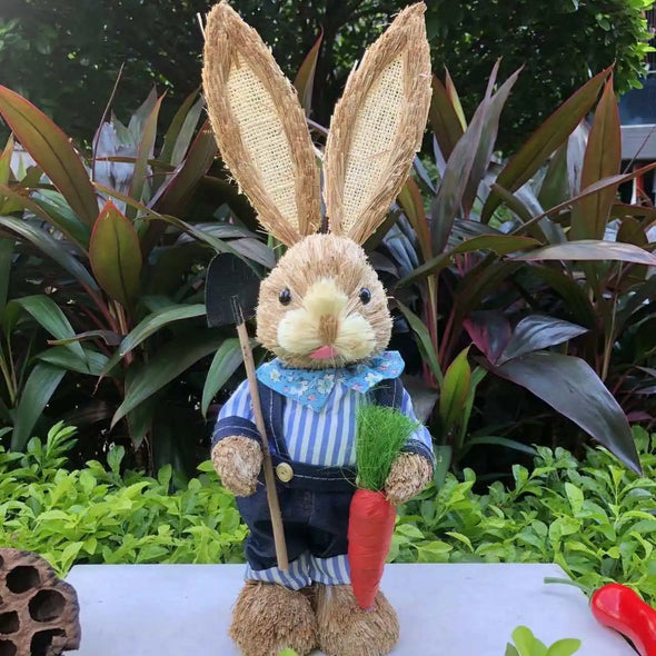 1/2PCS Height 35cm Easter Cute Straw Bunny