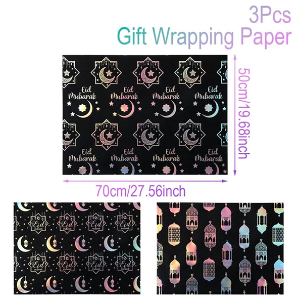 Eid Mubarak Gift Wrapping Paper Ramadan Decoration