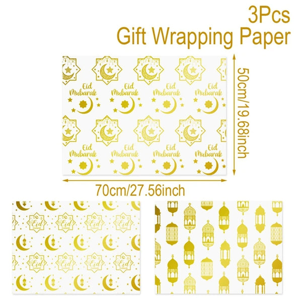 Eid Mubarak Gift Wrapping Paper Ramadan Decoration