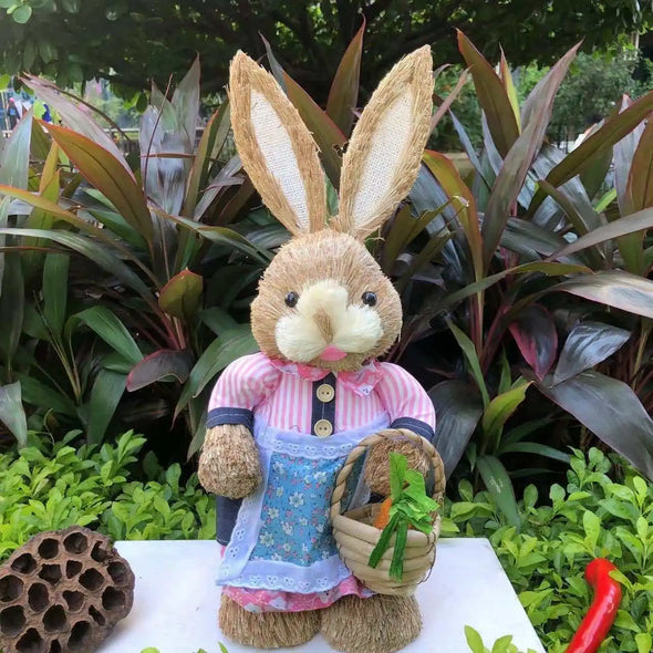 1/2PCS Height 35cm Easter Cute Straw Bunny