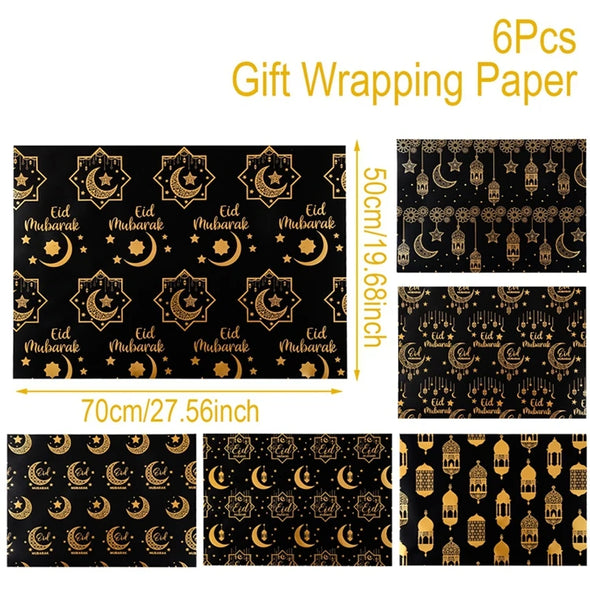 Eid Mubarak Gift Wrapping Paper Ramadan Decoration