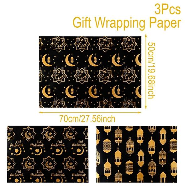 Eid Mubarak Gift Wrapping Paper Ramadan Decoration