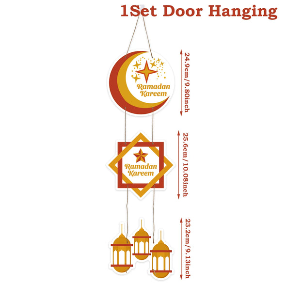 Eid Mubarak Moon Star Door Hanging Ramadan Kareem