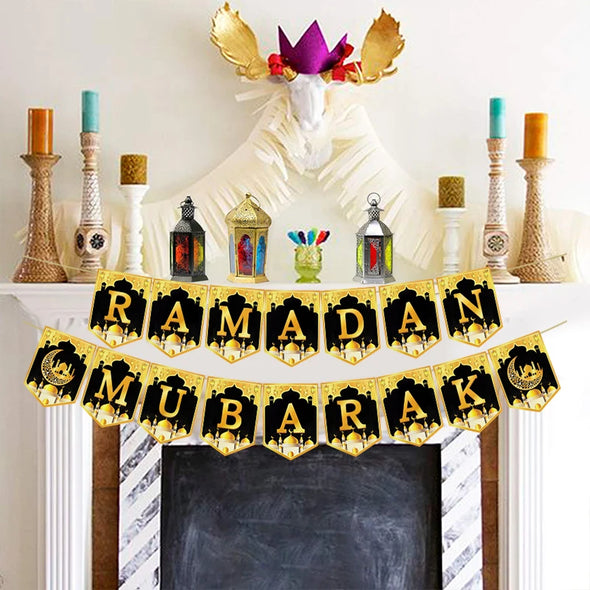 Eid Mubarak Paper Banner Garland 2025