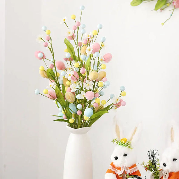 Easter Eggs Tree Branch Easter Fake Plant DIY Bouquets