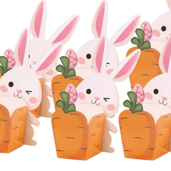 20Pcs Rabbit Carrots Boxes Carton Bunny Sweets Basket