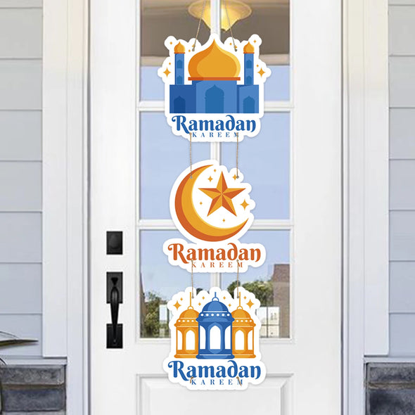 Eid Mubarak Moon Star Door Hanging Ramadan Kareem