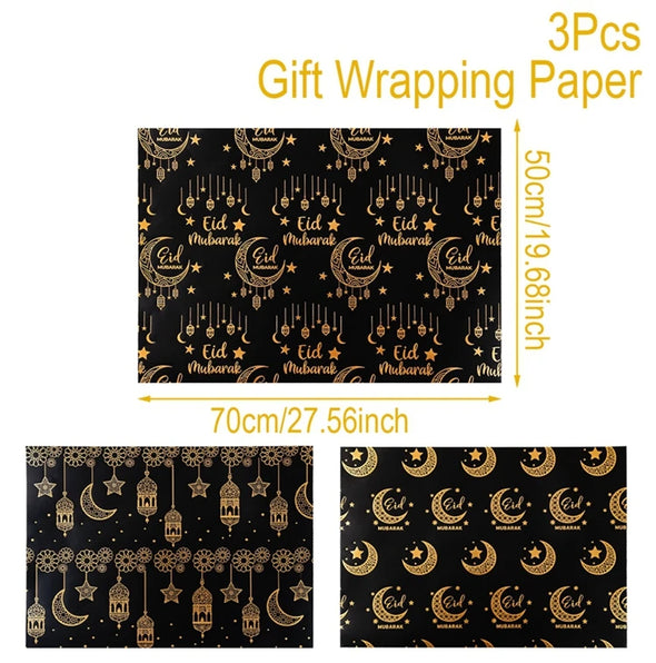 Eid Mubarak Gift Wrapping Paper Ramadan Decoration