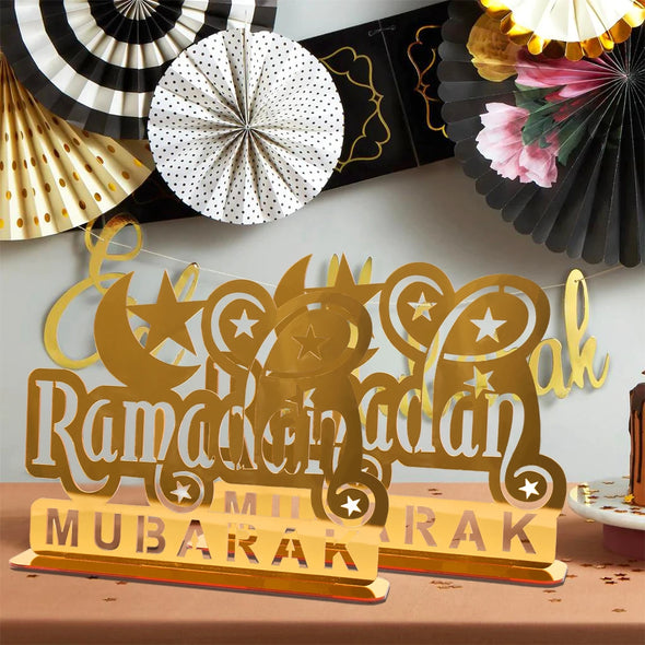 Ramadan Tray Table Centerpieces Plate Acrylic