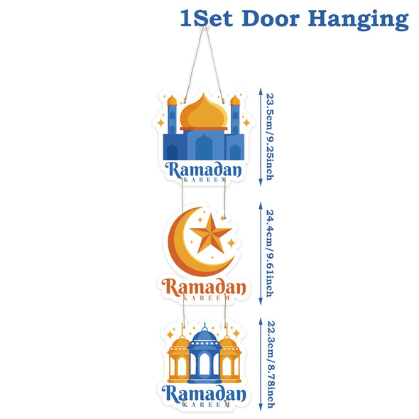 Eid Mubarak Moon Star Door Hanging Ramadan Kareem