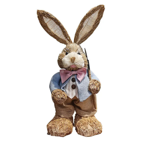 1/2PCS Height 35cm Easter Cute Straw Bunny