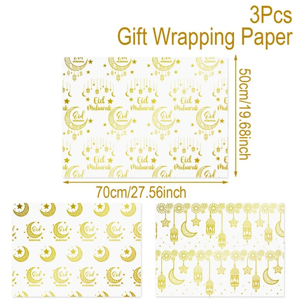 Eid Mubarak Gift Wrapping Paper Ramadan Decoration