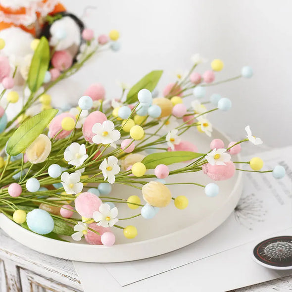 Easter Eggs Tree Branch Easter Fake Plant DIY Bouquets