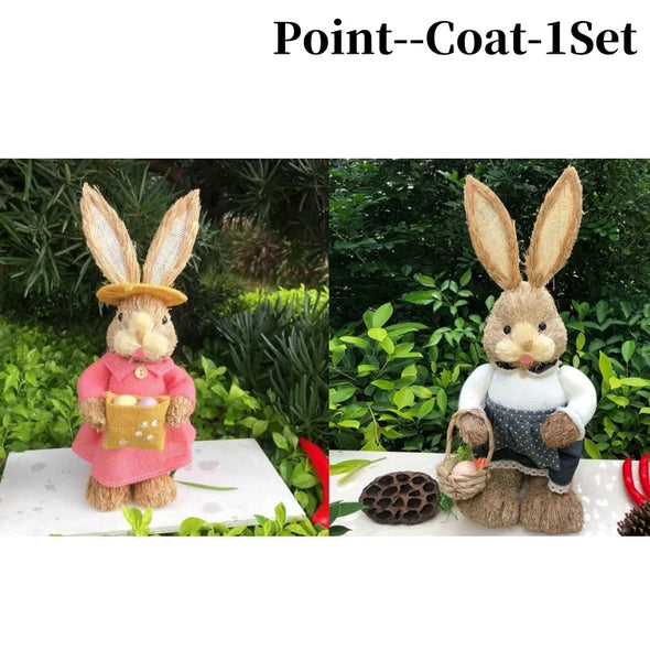 1/2PCS Height 35cm Easter Cute Straw Bunny