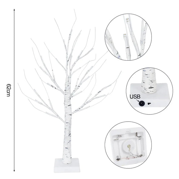 62cm Birch Tree Led Light Easter Decorations For Home Easter