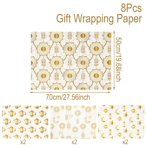 Eid Mubarak Gift Wrapping Paper Ramadan Decoration