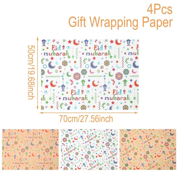 Eid Mubarak Gift Wrapping Paper Ramadan Decoration