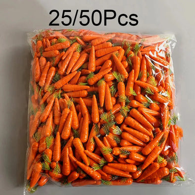 10-100Pcs Artificial Foam Carrot Easter Decoration