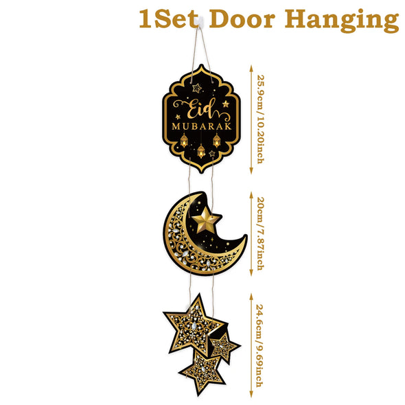 Eid Mubarak Moon Star Door Hanging Ramadan Kareem