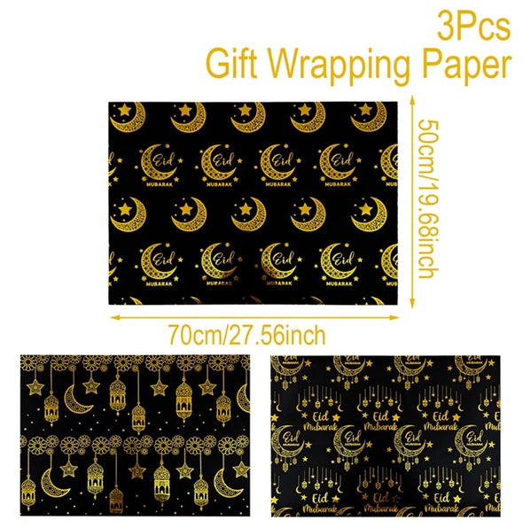 Eid Mubarak Gift Wrapping Paper Ramadan Decoration