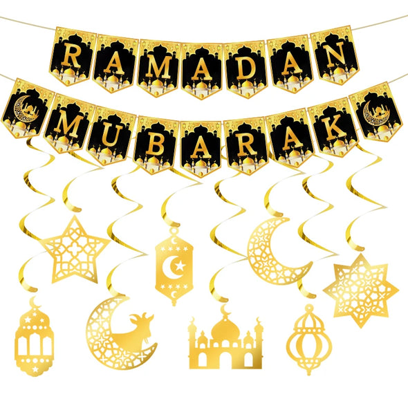 Eid Mubarak Paper Banner Garland 2025