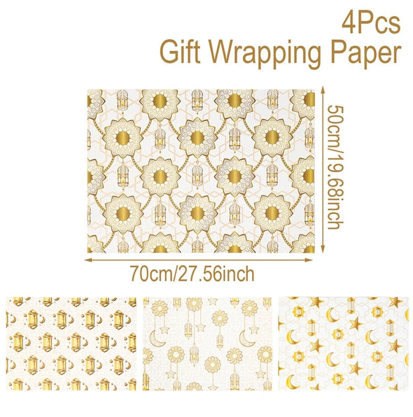 Eid Mubarak Gift Wrapping Paper Ramadan Decoration