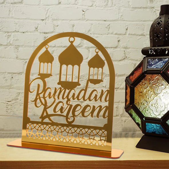 Ramadan Tray Table Centerpieces Plate Acrylic