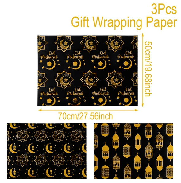 Eid Mubarak Gift Wrapping Paper Ramadan Decoration