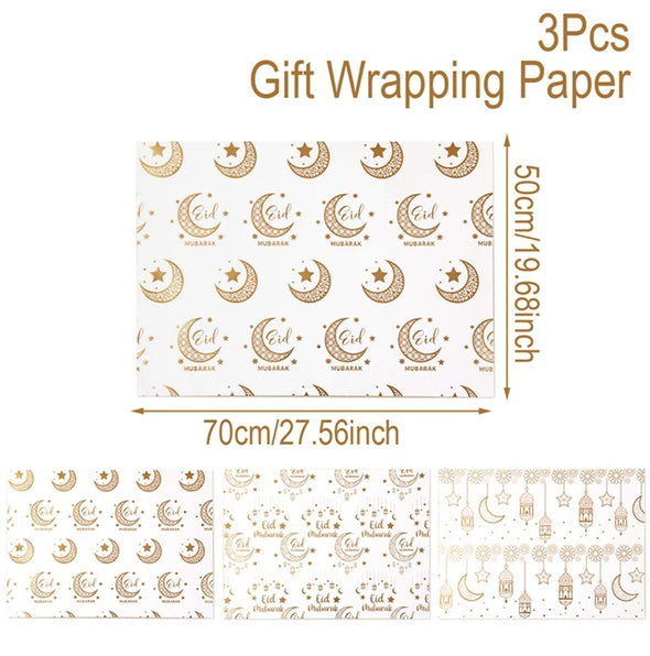 Eid Mubarak Gift Wrapping Paper Ramadan Decoration