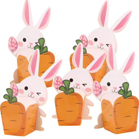 20Pcs Rabbit Carrots Boxes Carton Bunny Sweets Basket