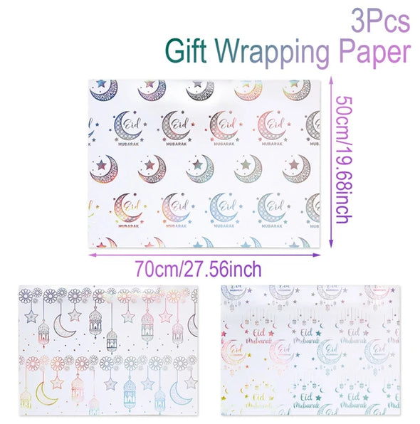 Eid Mubarak Gift Wrapping Paper Ramadan Decoration