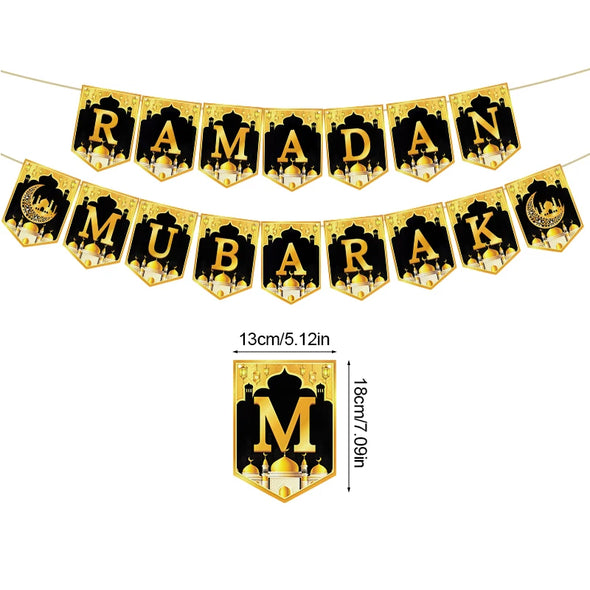 Eid Mubarak Paper Banner Garland 2025