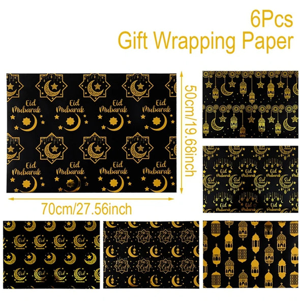 Eid Mubarak Gift Wrapping Paper Ramadan Decoration