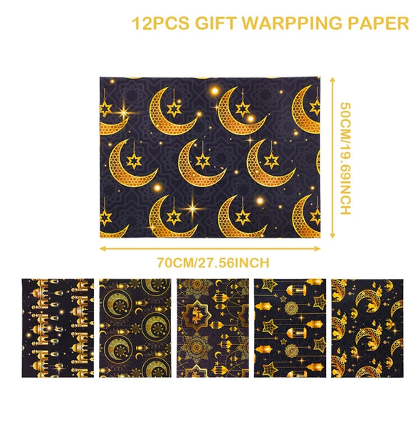 Eid Mubarak Gift Wrapping Paper Ramadan Decoration