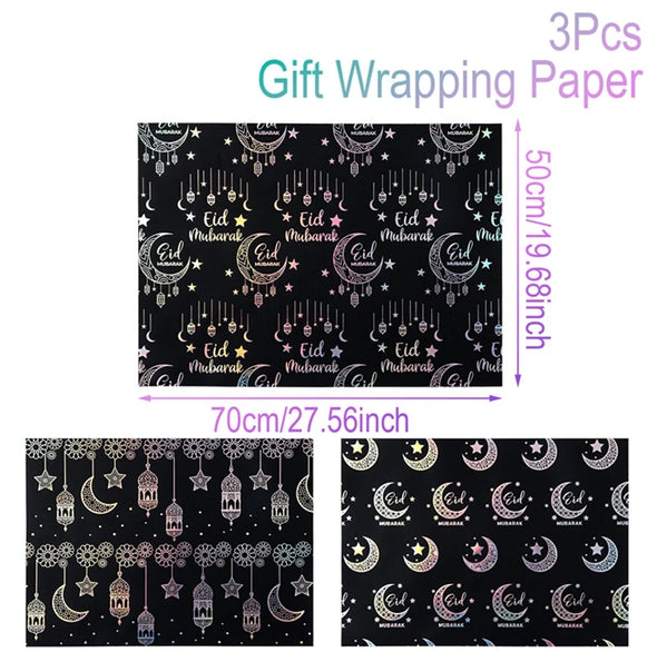 Eid Mubarak Gift Wrapping Paper Ramadan Decoration