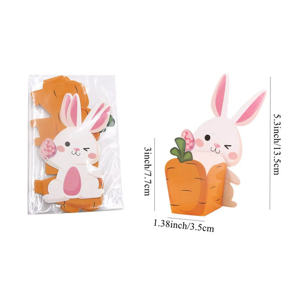 20Pcs Rabbit Carrots Boxes Carton Bunny Sweets Basket